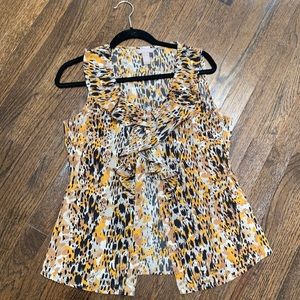 Banana Republic Ruffled Button Down Shell